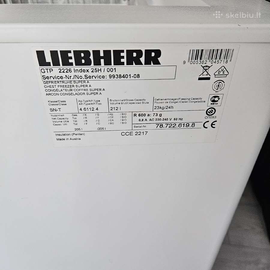Šaldyklis Liebherr - nuotraukos Nr. 4