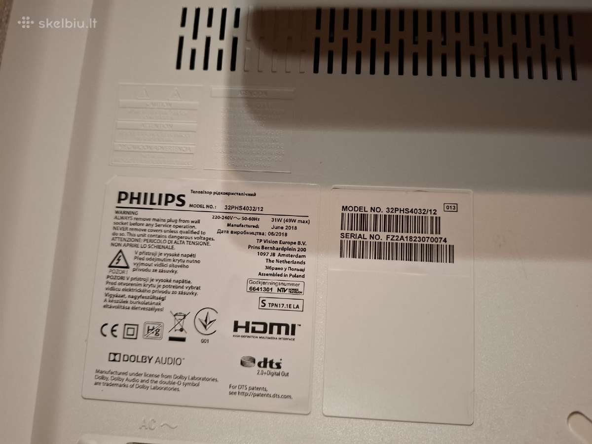 Itin plonas LED televizorius 32phs4032/12 - nuotraukos Nr. 3