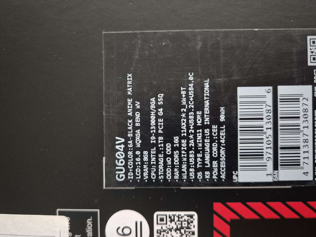 Asus rog zephyrus Gu604v - nuotraukos Nr. 8
