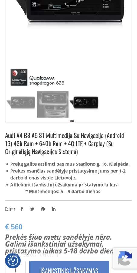 Parduodu audi A4 B8 Multimediją - nuotraukos Nr. 3