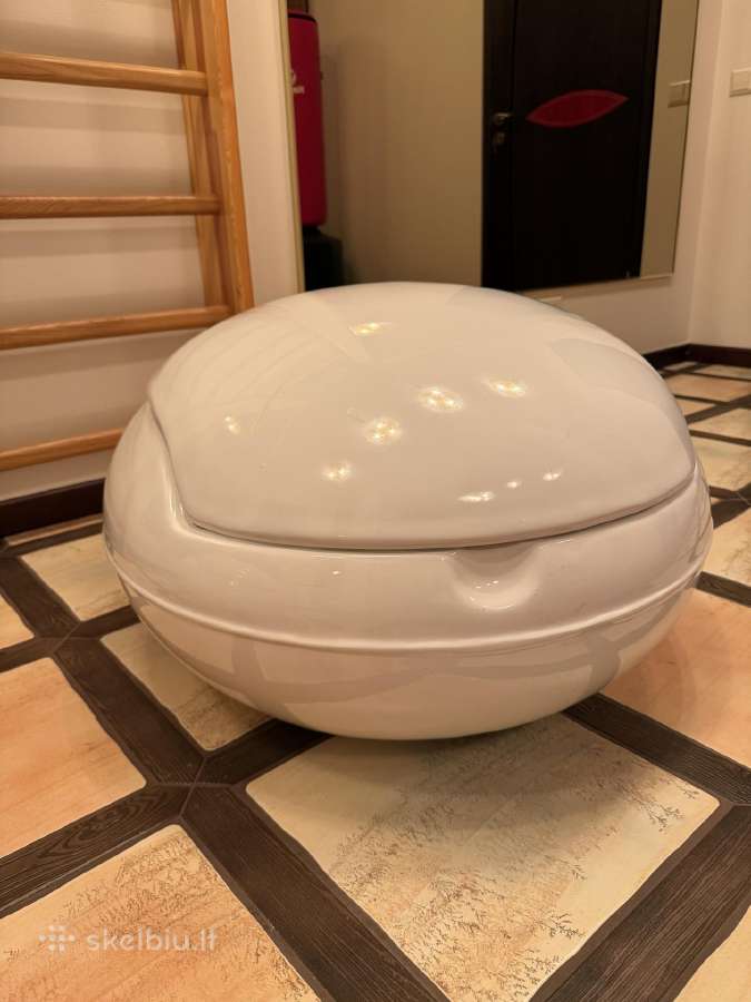 Garden Egg Chair su natūraliu audinės kailiu - nuotraukos Nr. 3