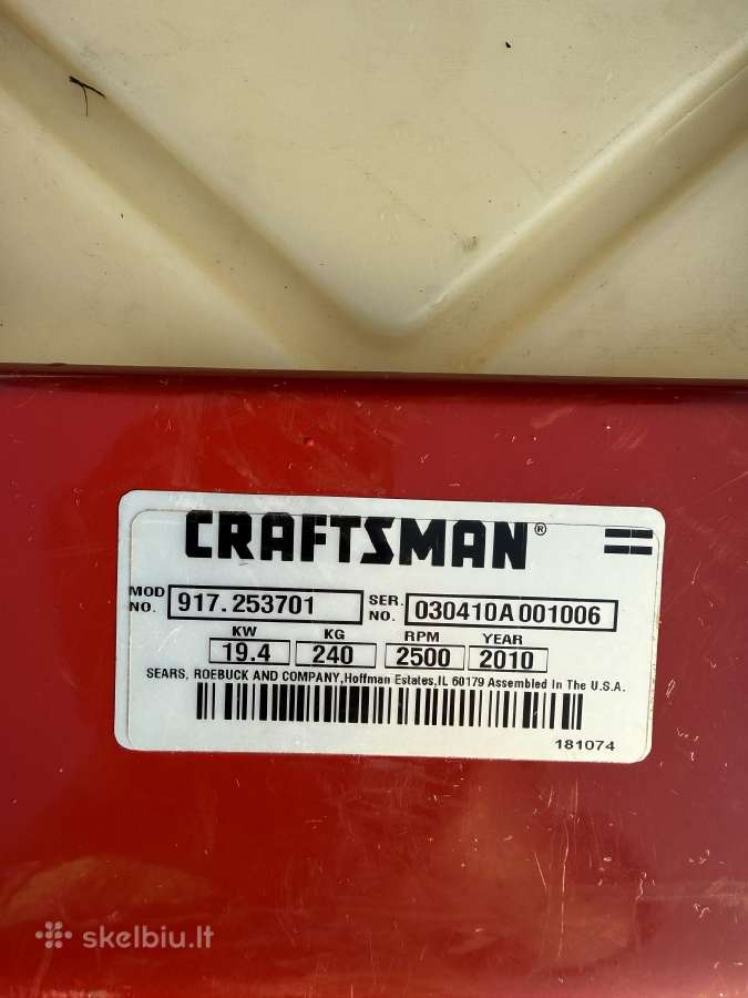 Craftsman zolepjove traktoriukas - nuotraukos Nr. 6