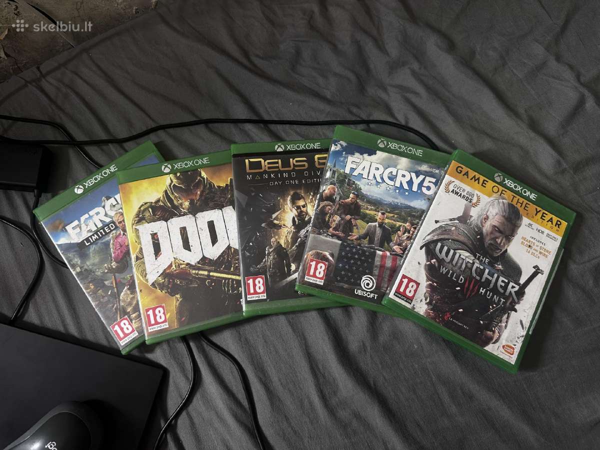 Xbox One X 1tb + 5 žaidimai + pultelis + laidai - nuotraukos Nr. 2