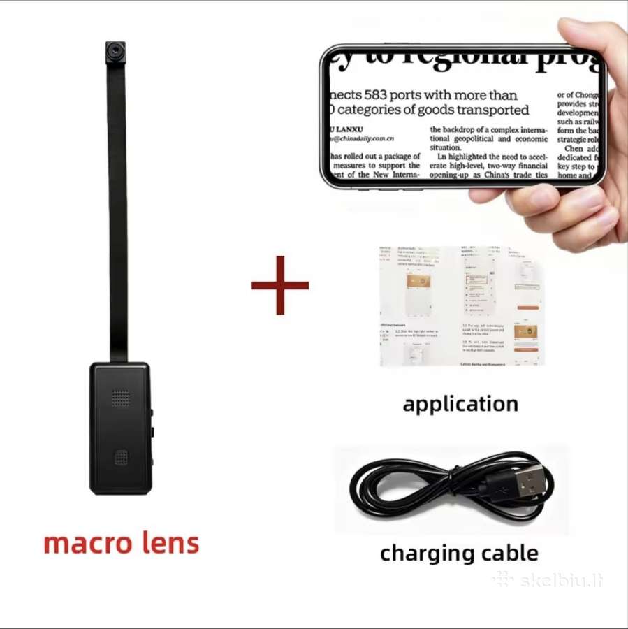 4k raiškos WiFi mini Kamera Tekstui - nuotraukos Nr. 3