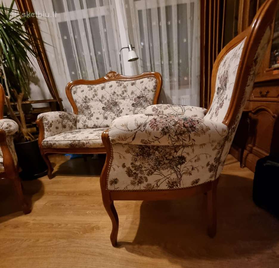 Retro st,super stovio minkštas dvisėdis+2 foteliai - nuotraukos Nr. 10