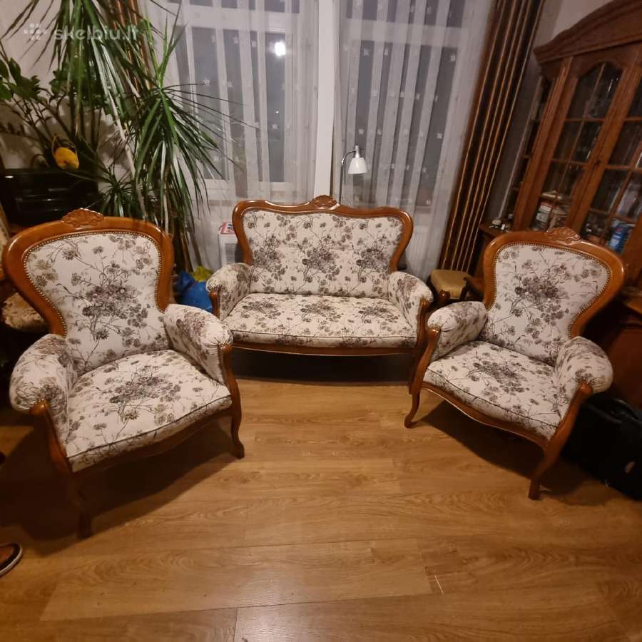Retro st,super stovio minkštas dvisėdis+2 foteliai - nuotraukos Nr. 11