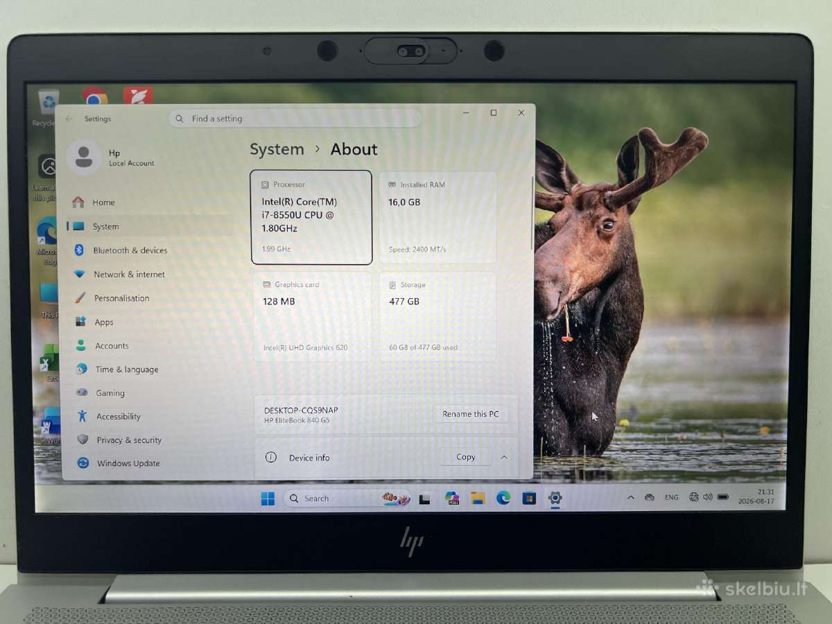 Hp elitebook 840 G6 - nuotraukos Nr. 2