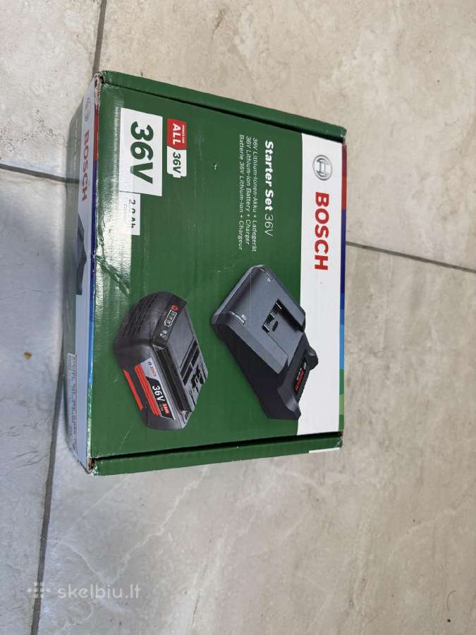 Bosch baterija 36v+pakrovėjas - nuotraukos Nr. 3