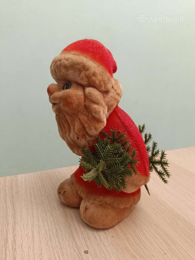 Sovietinis žaislas Kalėdų senelis su eglute - nuotraukos Nr. 2