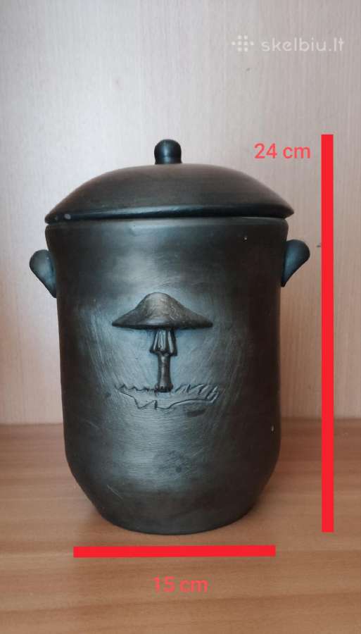 Rankų darbo keraminis puodas ~3l - nuotraukos Nr. 4