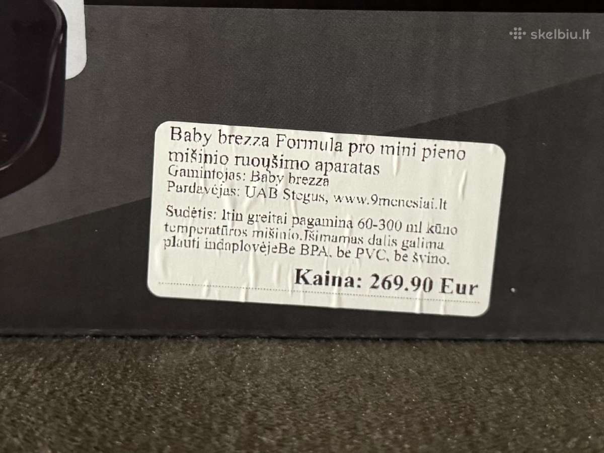 Baby Brezza Formula Pro Mini su Garantija - nuotraukos Nr. 9