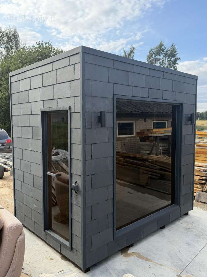 Karkasine sauna, pirtis, moduliniai, mobili, medin - nuotraukos Nr. 3