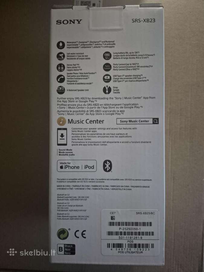 "Sony Srs-xb23" kolonele - nuotraukos Nr. 2