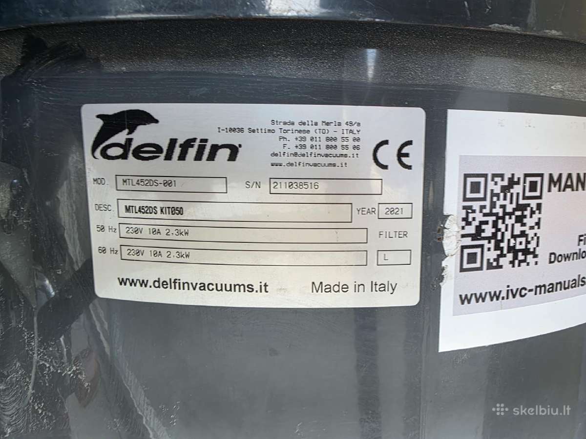 Delfin Mtl452ds Profesionalus pramoninis siurblys - nuotraukos Nr. 2