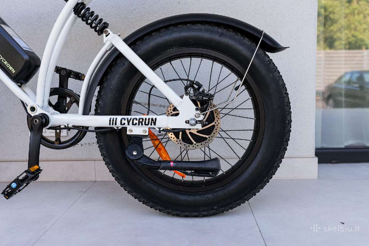 Elektrinis dviratis cycrown, fat bike, 750w, 2024 - nuotraukos Nr. 9