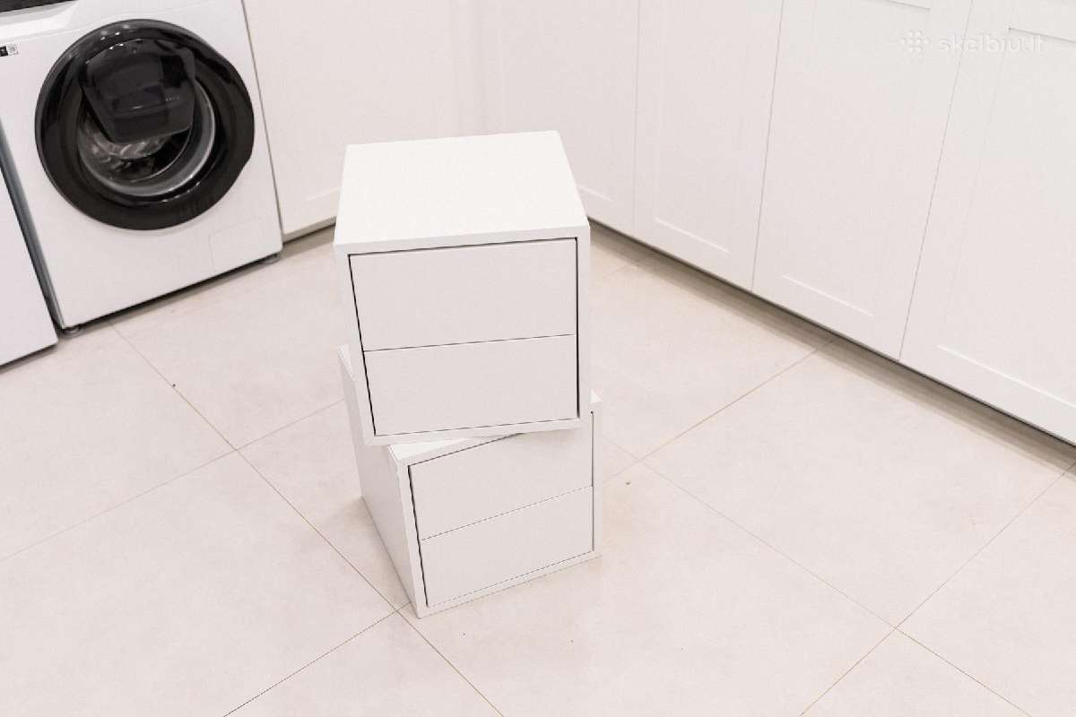 Ikea Eket baltos spintelės su 2 stalčiais, 2 vnt. - nuotraukos Nr. 4