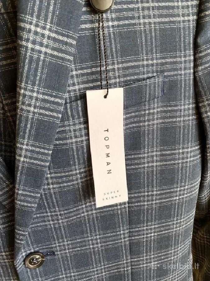 Naujas vyriškas tamsiai mėlynas Topman kostiumas - nuotraukos Nr. 3