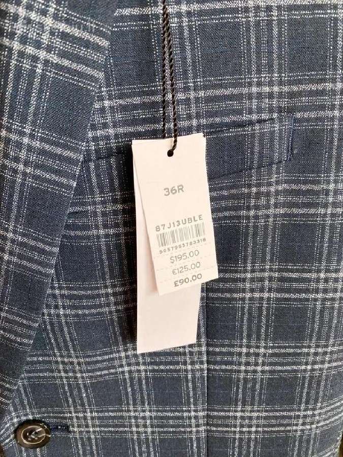 Naujas vyriškas tamsiai mėlynas Topman kostiumas - nuotraukos Nr. 4