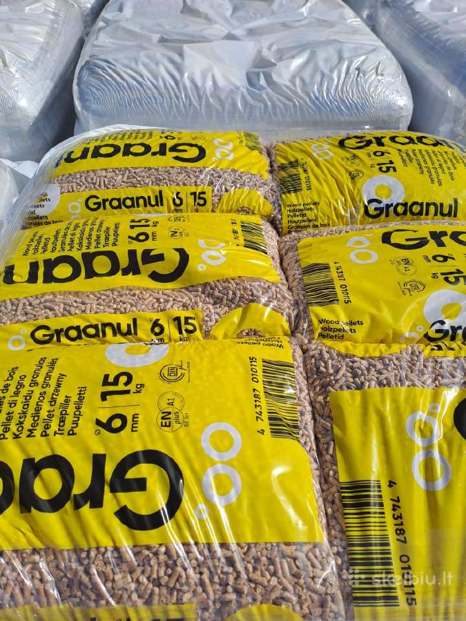 Kokybiškos medžio granules 15kg maišais - nuotraukos Nr. 2