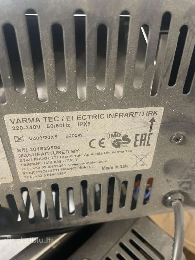 Naudoti sildytuvai varma infrared varma tec. - nuotraukos Nr. 2