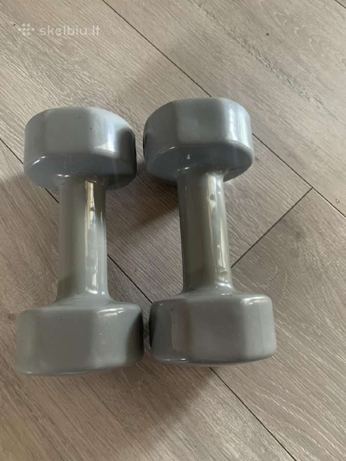 2 vnt. 5 kg Hms hanteliai - svarmenys - nuotraukos Nr. 2