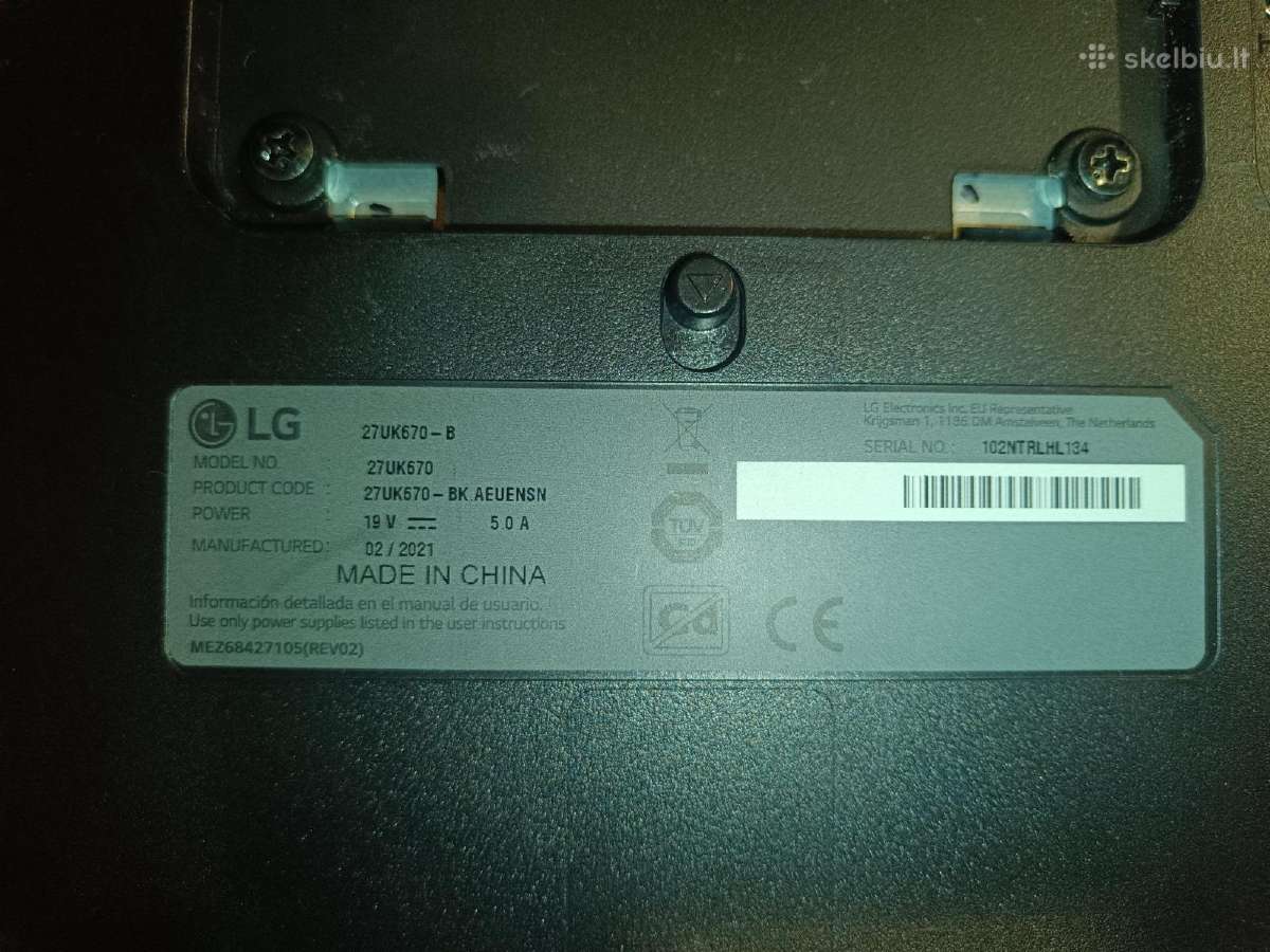 Monitorius 27" 4k, LG 27uk670-b - nuotraukos Nr. 2