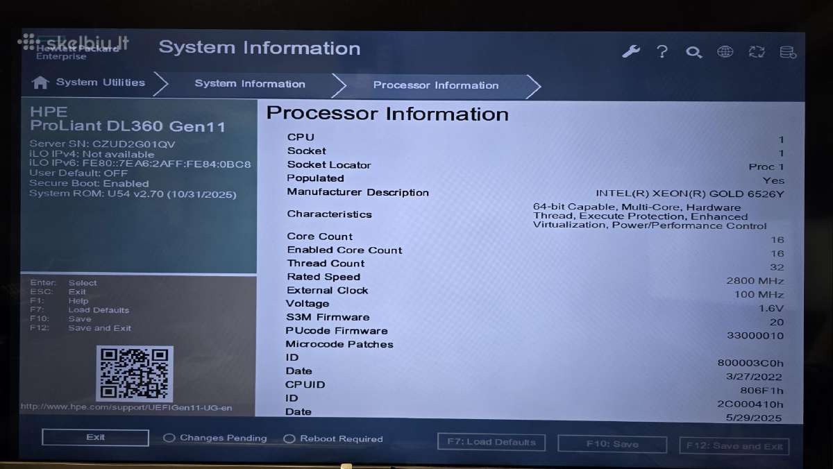 Hpe Proliant Dl360 Gen11 2 Hs 2 Psu 10 Sff 0 Cpu - nuotraukos Nr. 24
