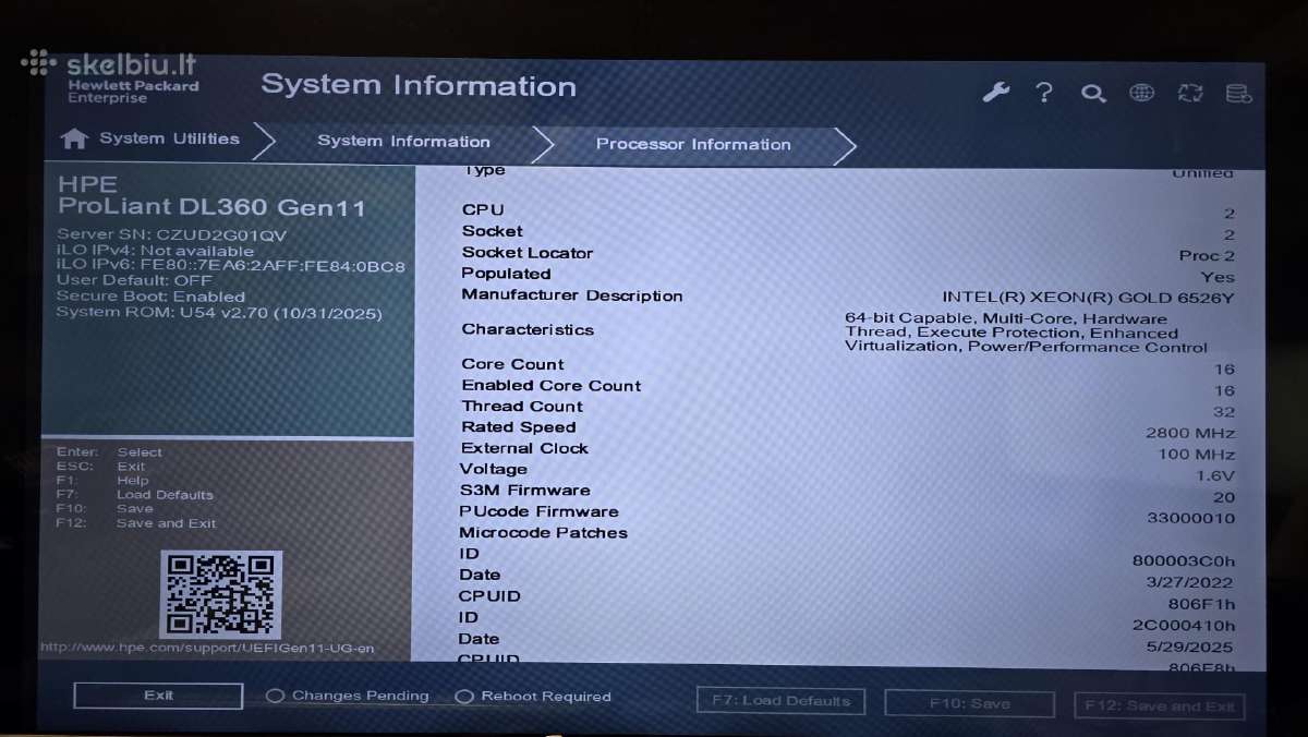 Hpe Proliant Dl360 Gen11 2 Hs 2 Psu 10 Sff 0 Cpu - nuotraukos Nr. 25