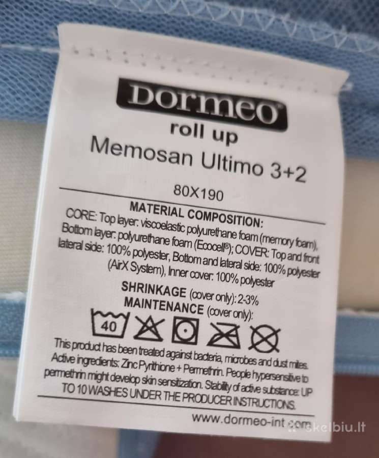 Antčiužinis Dormeo Memosan Ultimo Roll Up 3+2 - nuotraukos Nr. 4