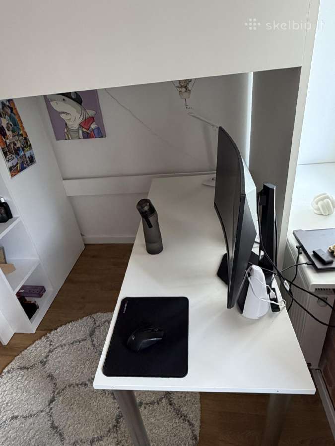 Dviaukštė Ikea lova su spinta, stalu ir spintele - nuotraukos Nr. 6