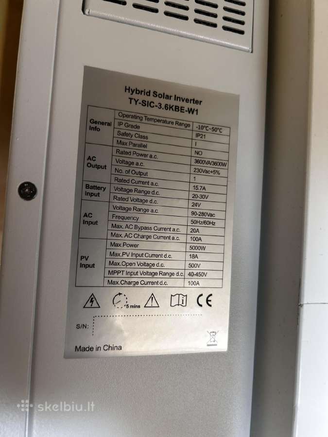 Off grid inverteris 3.6kw Pv 5000w - nuotraukos Nr. 3
