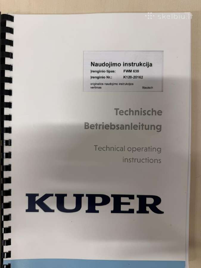 Kuper Fwm 630 faneruotės rišimo įrenginys - nuotraukos Nr. 4