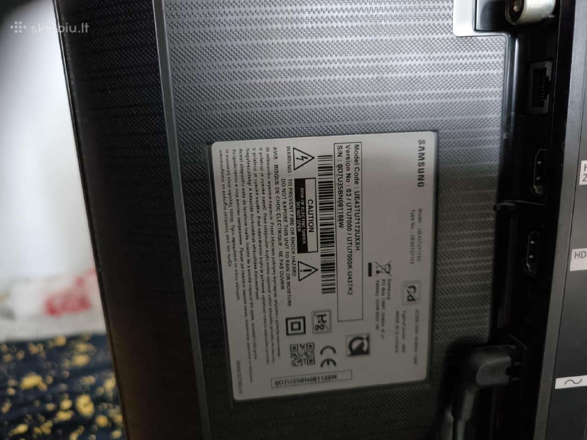 Televizorius Samsung Smart TV model Ue43tu7172u - nuotraukos Nr. 3