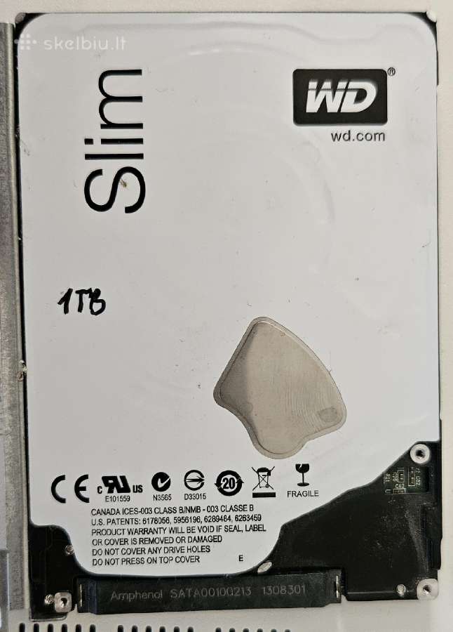 HDD Wd Blue 1tb, nešiojamo kompiuterio - nuotraukos Nr. 2
