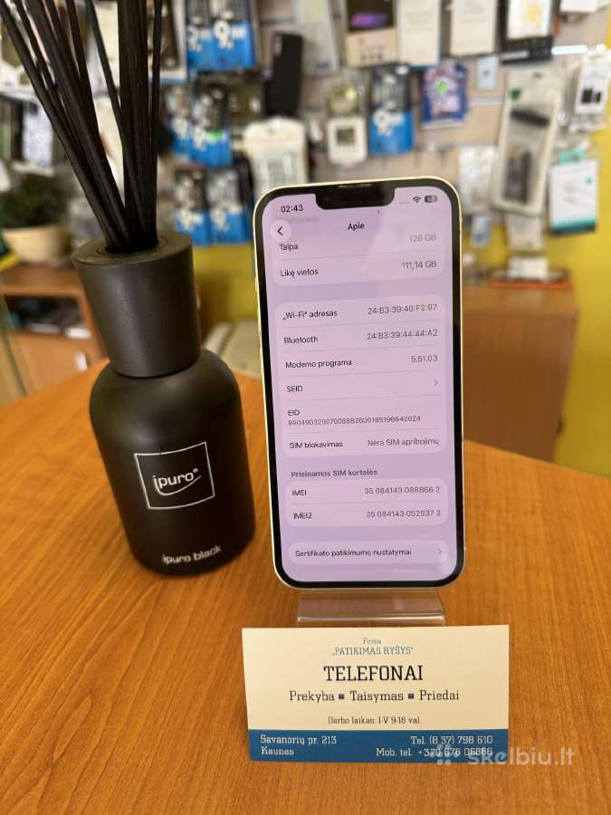 iPhone 13 White 128gb Su Garantija - nuotraukos Nr. 4
