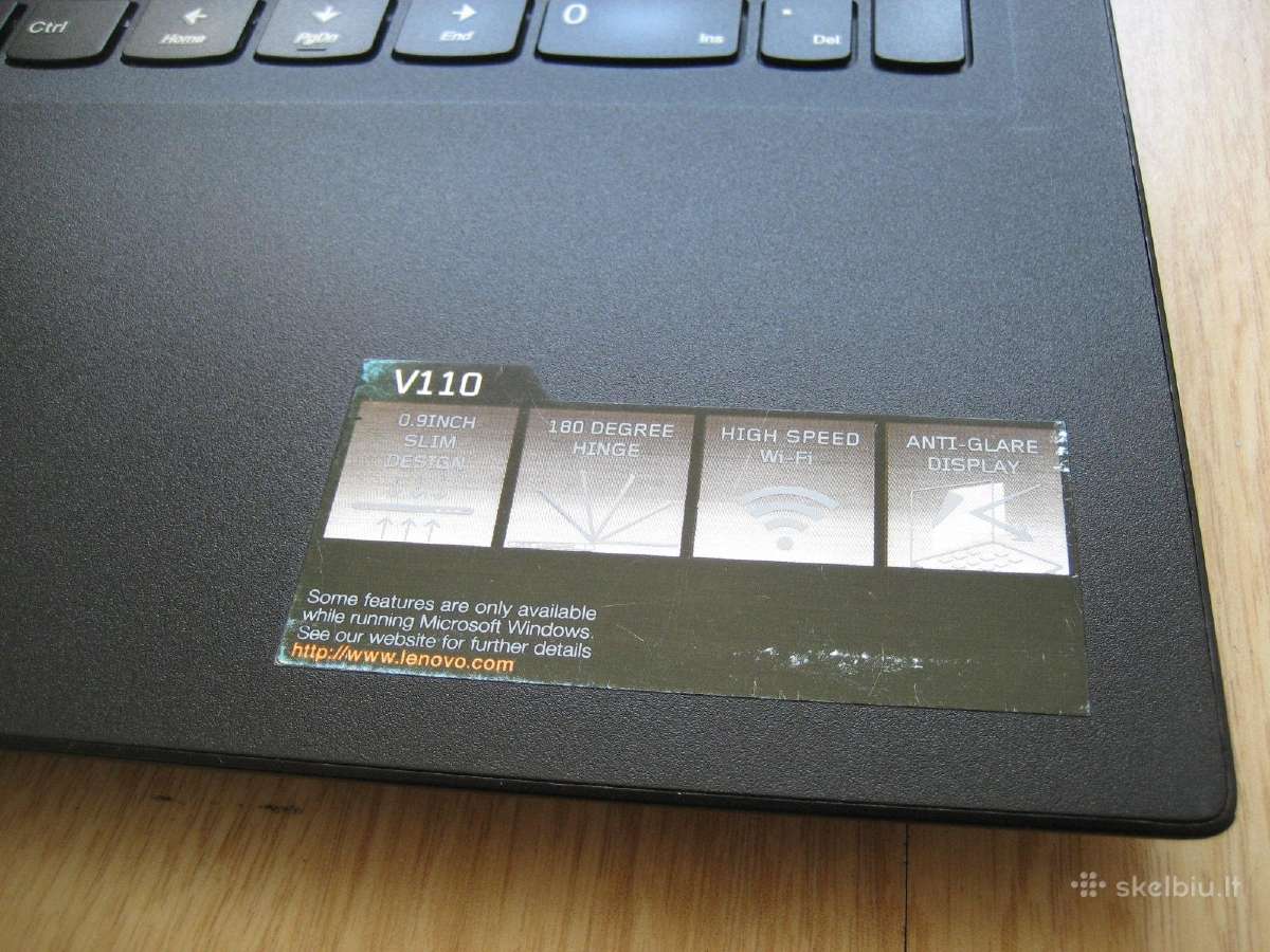 Gražus plonas Lenovo V110 i3/ 8gb/ 120gb/ 2cm stor - nuotraukos Nr. 6