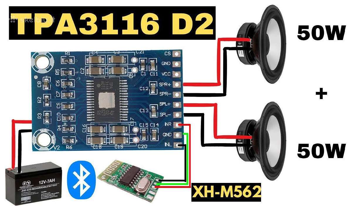 Xh-m562 2x50w 2ch Stereo Stiprintuvas - nuotraukos Nr. 6