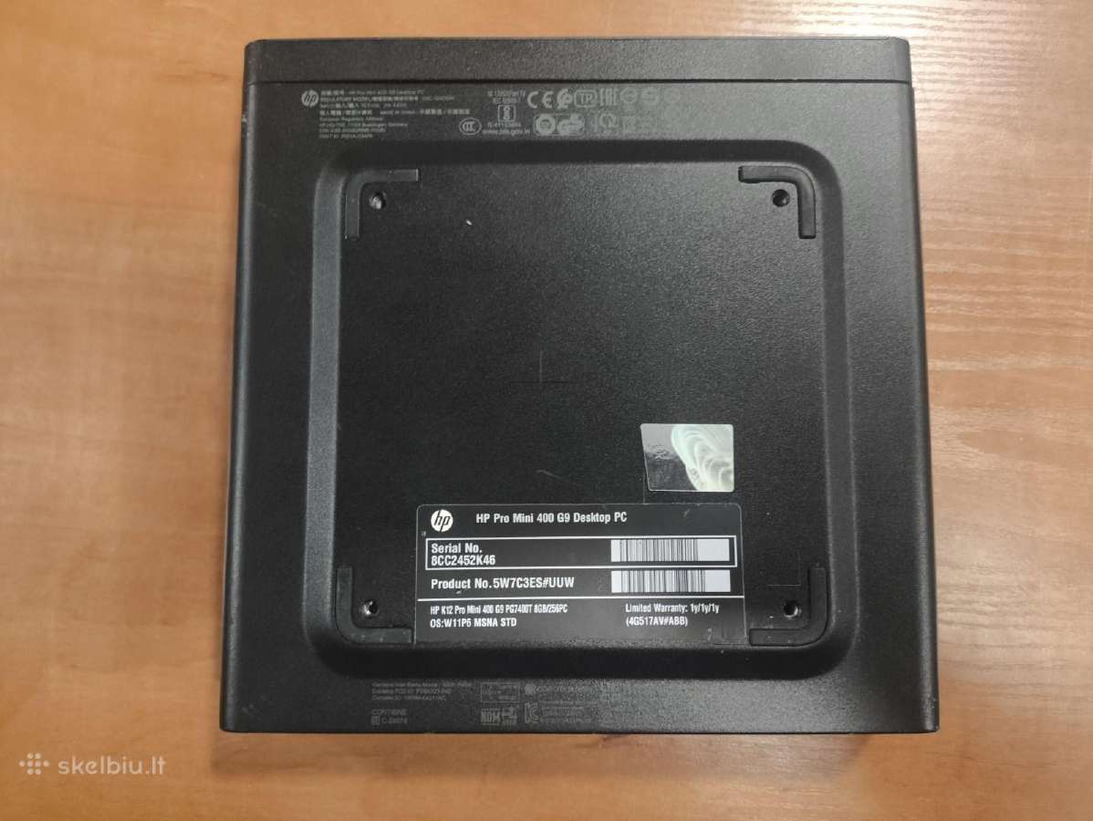 Hp Pro Mini 400 G9 Gold G7400t** 8gb 256gb SSD - nuotraukos Nr. 3