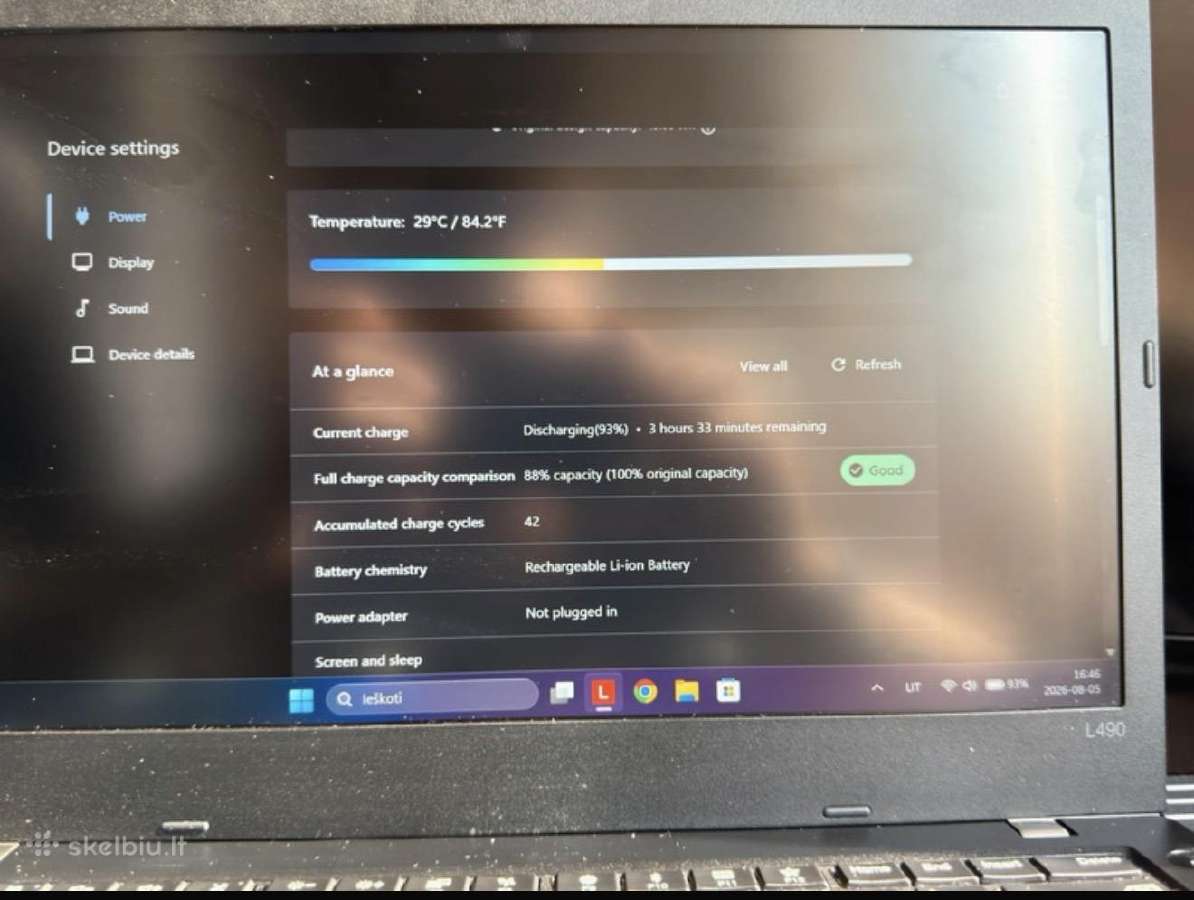 Lenovo Thinkpad L490 - nuotraukos Nr. 2