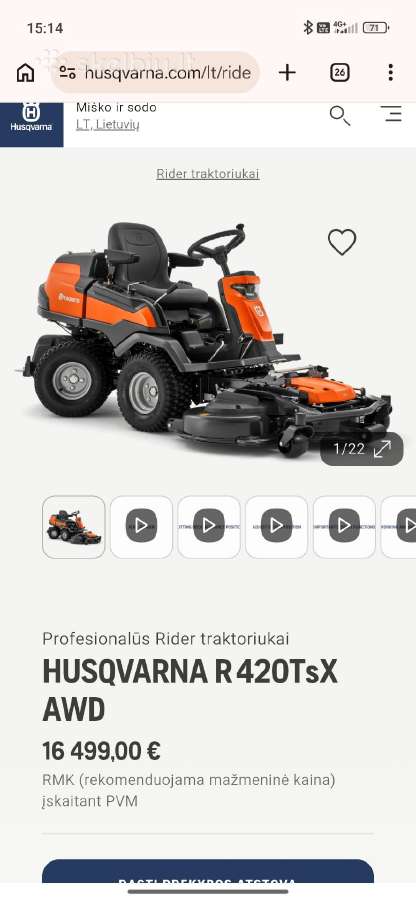Husqvarna R 420 Tsx Awd. Profesionalus rideris - nuotraukos Nr. 17
