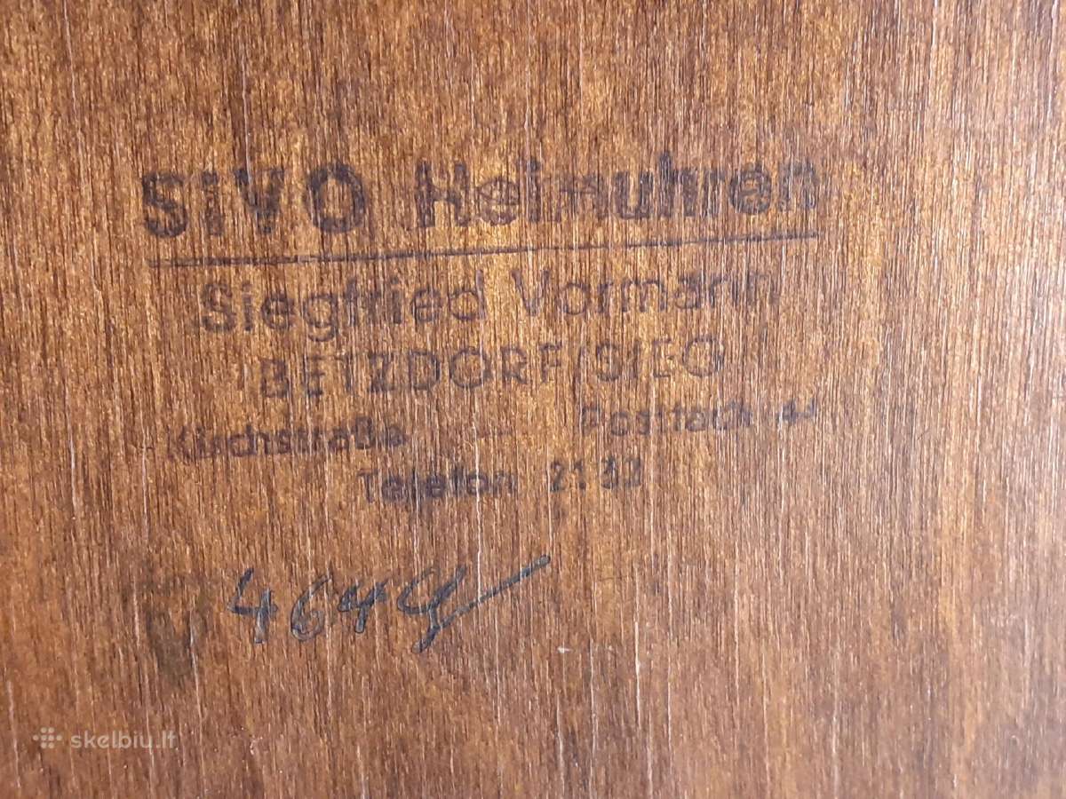 Vintažinis 1960 m. „hermle“ židinio laikrodis - nuotraukos Nr. 20