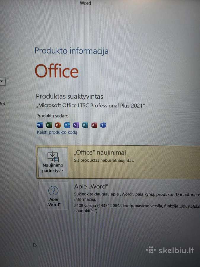 Lenovo Thinkpad P15v Gen 1.i7-10750h. 32/512 GB. - nuotraukos Nr. 9