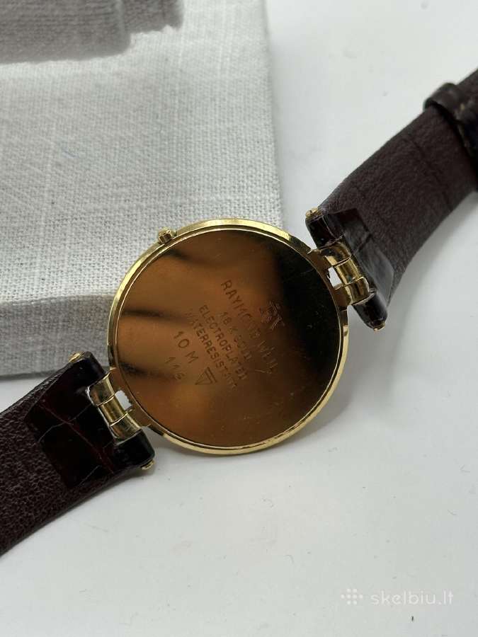 Vintažinis Raymond Weil Geneve, 18k paauksuotas - nuotraukos Nr. 7