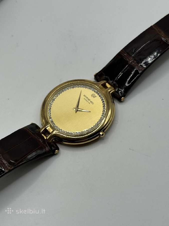 Vintažinis Raymond Weil Geneve, 18k paauksuotas - nuotraukos Nr. 8