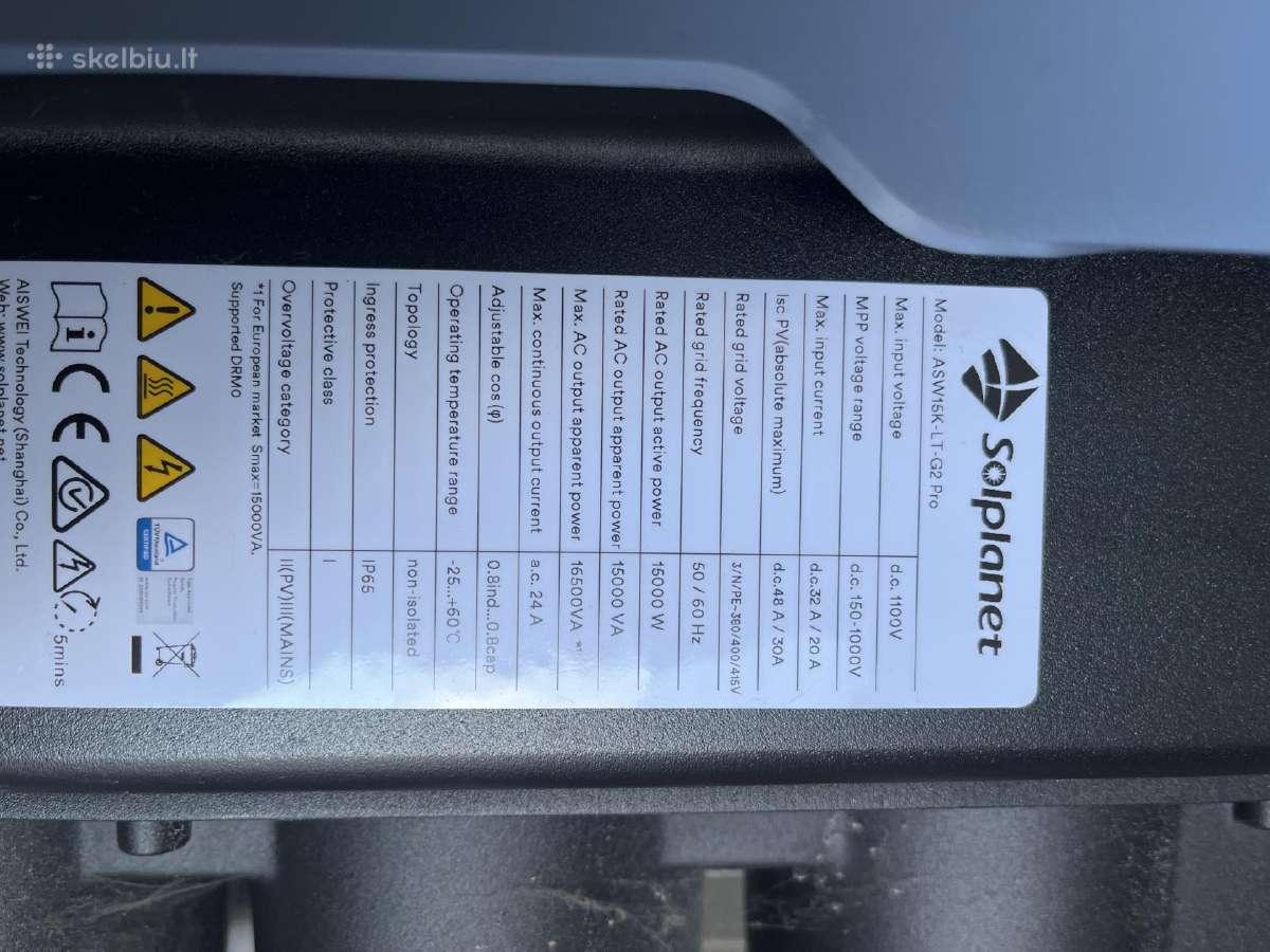 Inverteris Solplanet Asw15k-lt-g2 Pro - nuotraukos Nr. 2
