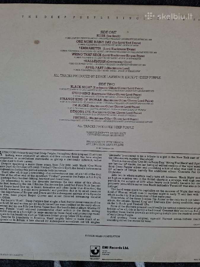 Deep Purple 1978 "The Deep Purple Singles A' & B'" - nuotraukos Nr. 2