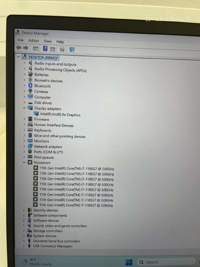 Lenovo Thinkpad X1 Carbon Gen9 i7-1185g7 16 GB 512 - nuotraukos Nr. 7
