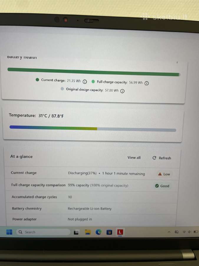 Lenovo Thinkpad X1 Carbon Gen9 i7-1185g7 16 GB 512 - nuotraukos Nr. 9