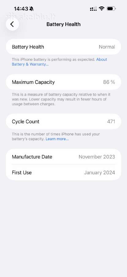 iPhone 15 Pro Max 256gb 86proc - nuotraukos Nr. 5