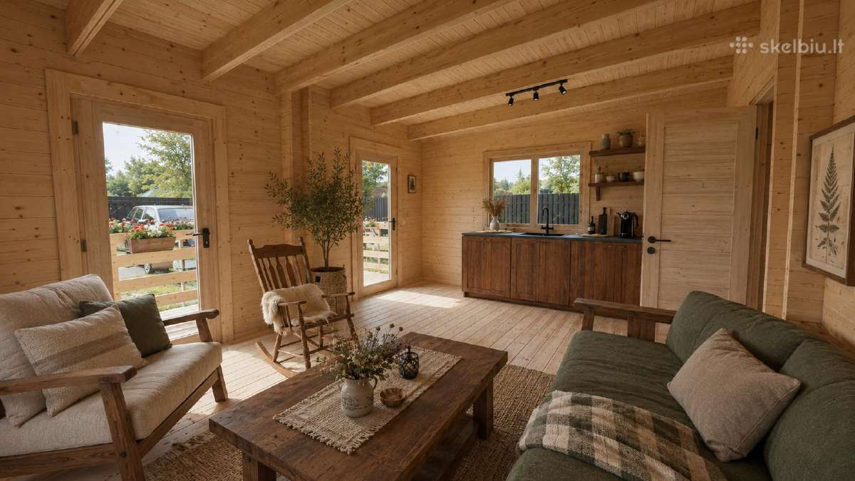Sodo namas Žara medinė konstrukcija 43,5 m² - nuotraukos Nr. 7